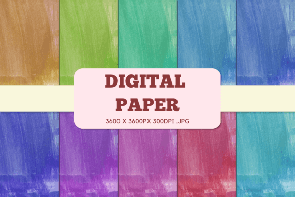 Abstract 8 Digital Paper Watercolor