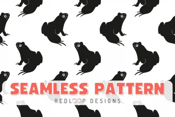 Black Frog Seamless Pattern