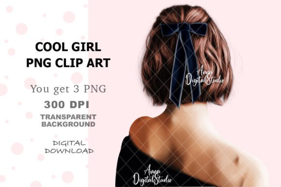 Cool Girl Digital PNG Clip Art: Elevating Your Creative Projects with High-Resolution Design