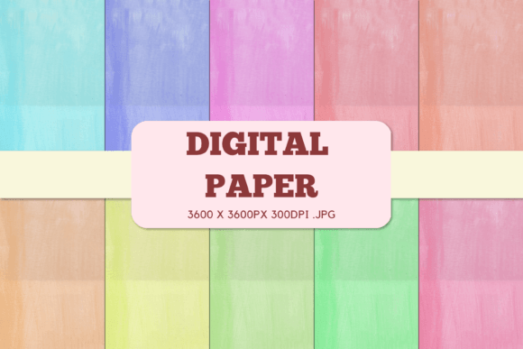 Dry 10 Digital Paper Watercolor