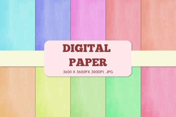 Dry 12 Digital Paper Watercolor