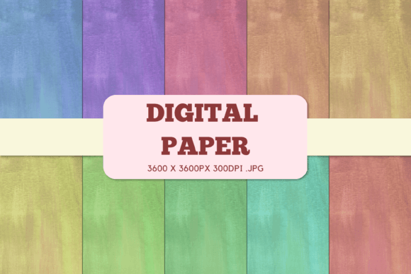 Dry 5 Digital Paper Watercolor