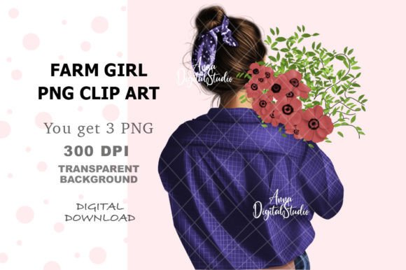 Farm Girl Digital PNG Clip Art: Elevating Personal Brands and Creative Projects