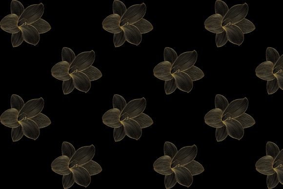 Golden Flower Pattern: Elevate Your Designs with Seamless Digital Art