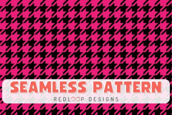 Pink Black Houndstooth Seamless Pattern: A Versatile Asset for Modern Design Projects