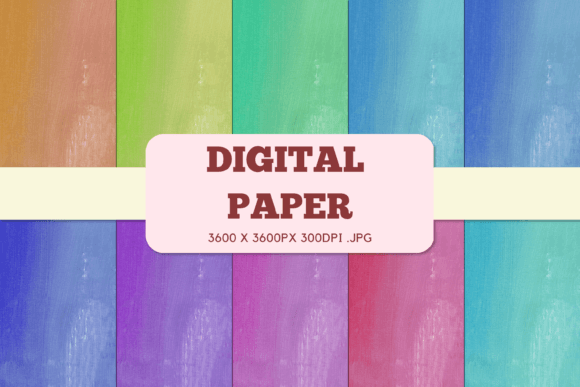 Sweet 15 Digital Paper Watercolor