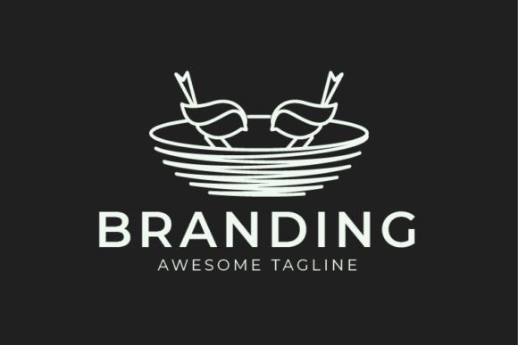 Twin Bird Logo Template